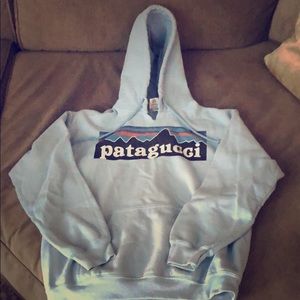 Patagucci (Patagonia) Blue Sweatshirt Hoodie